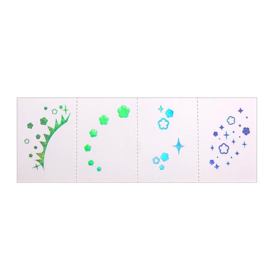 Temporary Tattoos Stickers, The Corner of The Eye Tattoos with Heart Star Pattern, Temporary Body Art Stickers for Adults Kids Party Use
