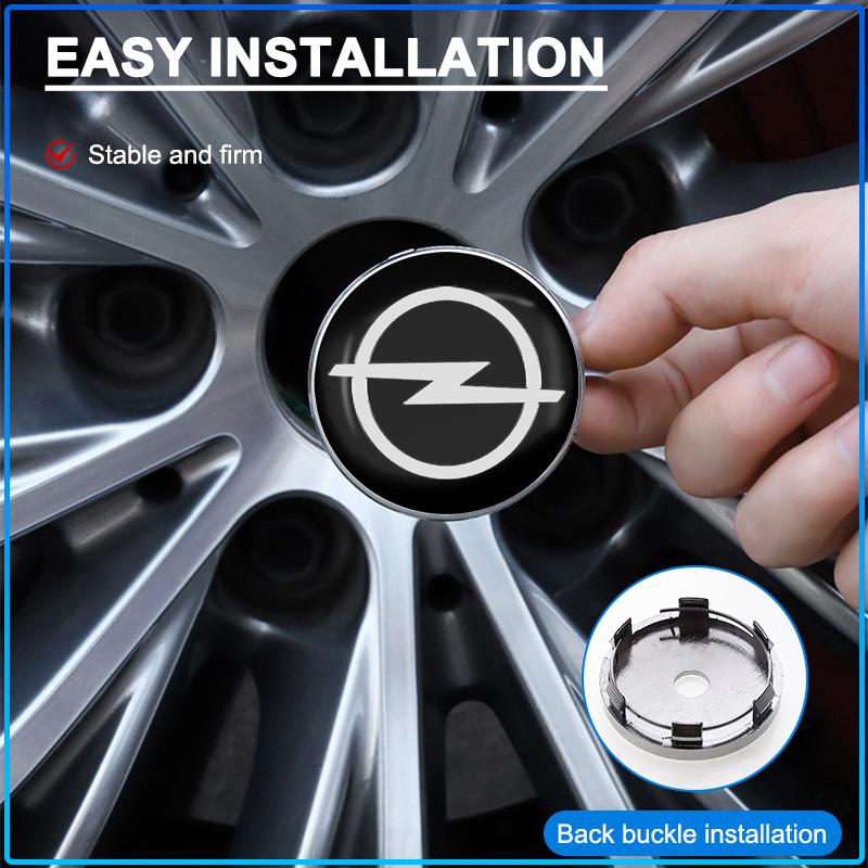 4PCS 56 60mm Car Styling Wheel Center Hub Caps Rim Cover Badge Emblem Sticker For Opel Astra H G J Insignia Mokka Zafira Corsa Vectra B C D