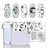 2Pcs/Set Nails Art Stamp Plates Leaf Flower Stainless Steel Stencils Nail Printing Image Manicure Stamping Tools