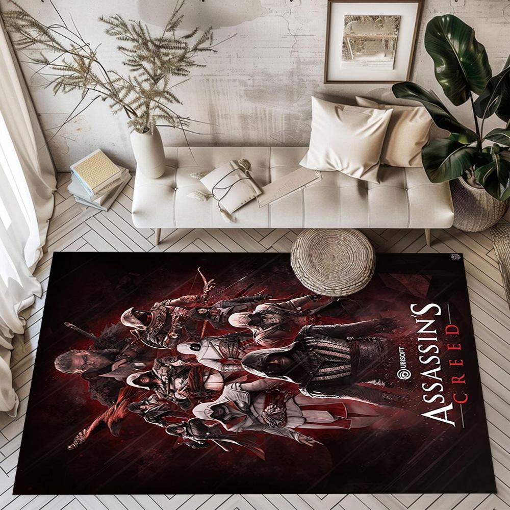 Čtvercové koberce Assassin's Creed Ezio Auditore jsou skvělou volbou pro obývací pokoje, ložnice, domácí dekorace a jako dárky.