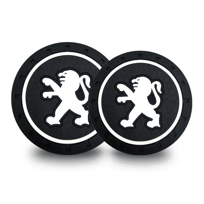 Pro Peugeot Neklouzavý podložka pod hrnek do auta Podložka Gumová podložka Držák na láhev Vnitřní Protiskluzový držák na pohár Pro Peugeot 208 3008 308 5