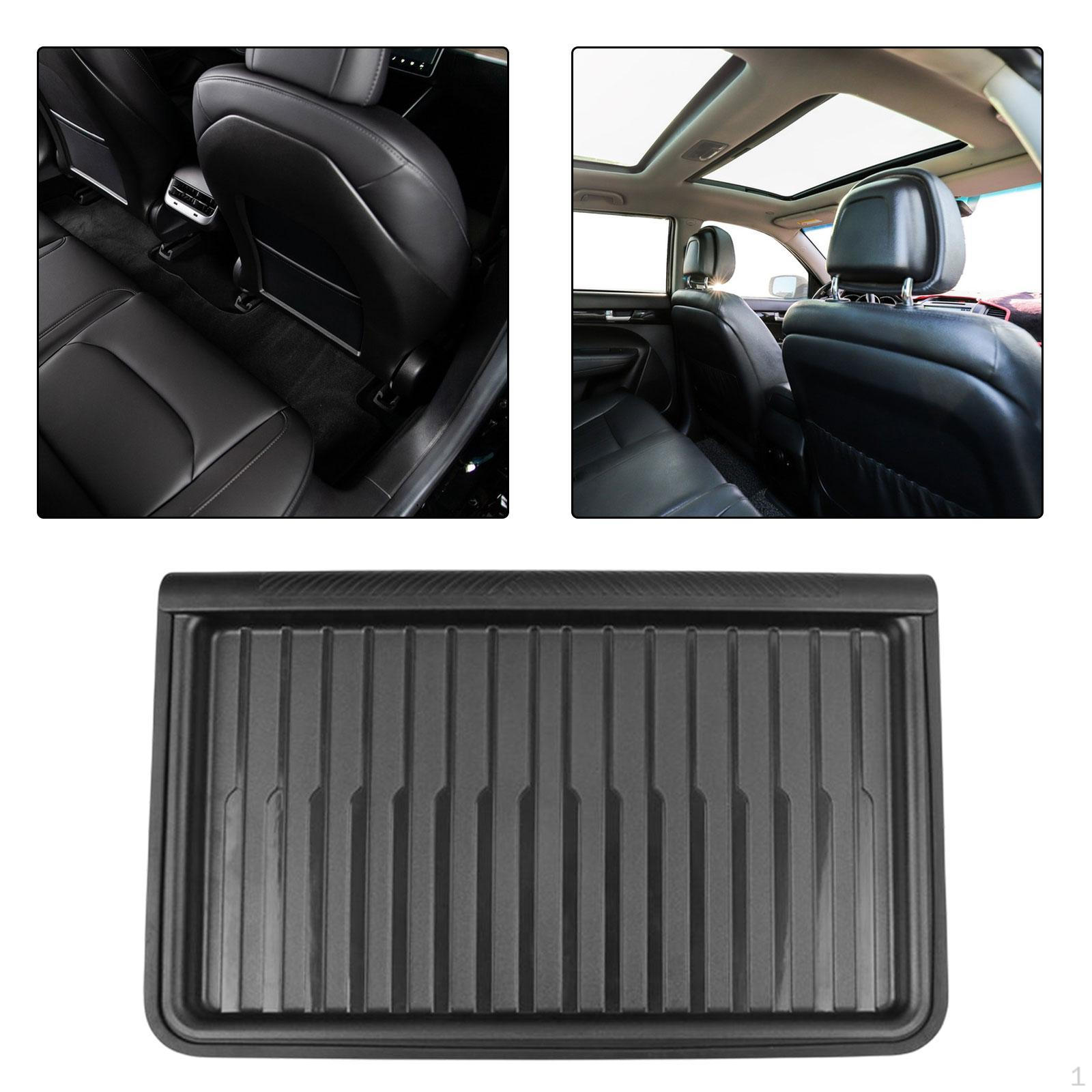 

Car Underseat Organizer Tray Space Saving for Model Y Durable Black With Lid