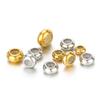 20pcs 6/7/8/10mm Stainless Steel Adjustment Beads with Non-slip Silicone Ring Gold Stopper Spacer Beads for DIY Jewelry Making