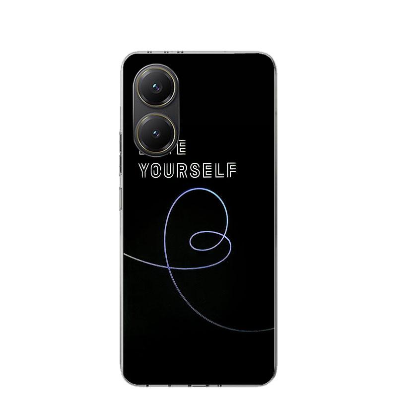Love Yourself Flower Heart Line Kpop Case Phone Cover for Xiaomi Poco X3 Nfc X5 X6 X7 X4 Gt F7 Ultra F6 F5 Pro F4 F3 M5S M4 M6 M