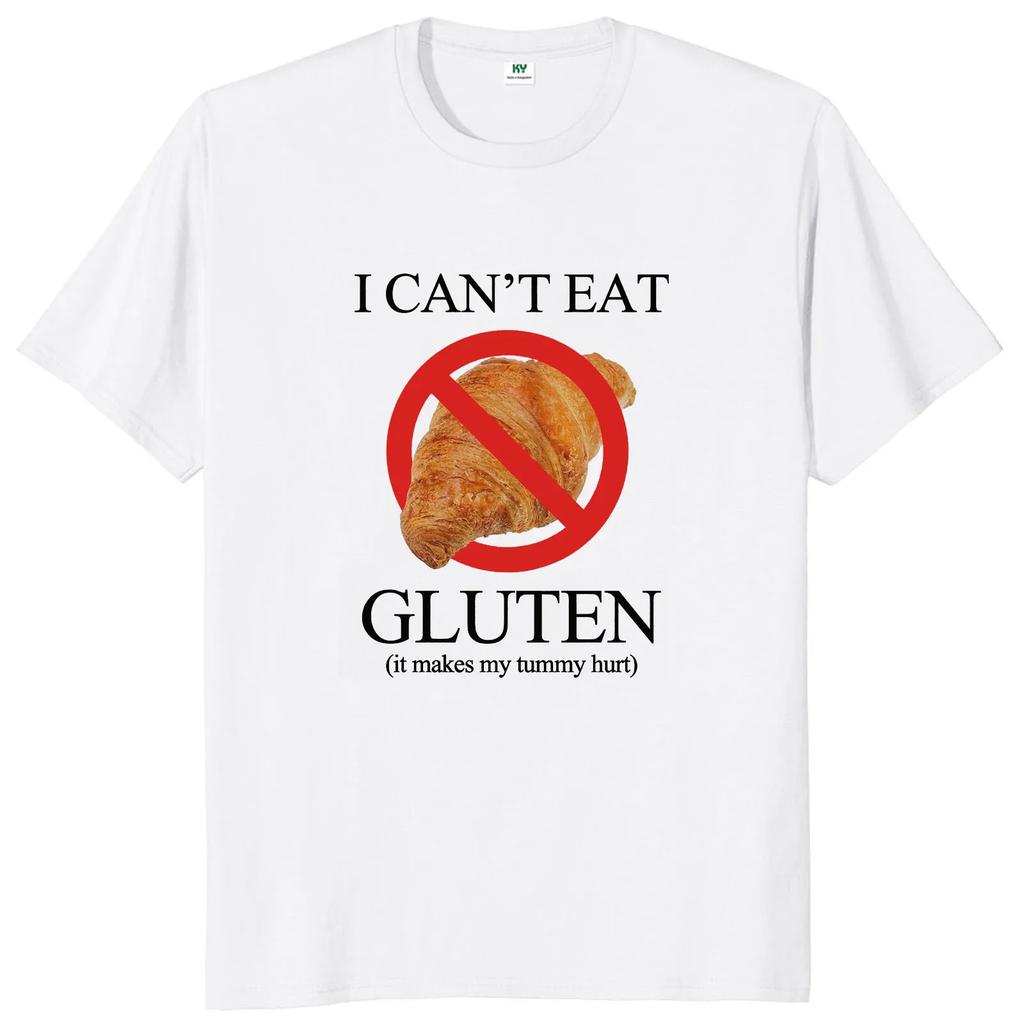 Nemohu jíst lepek, bolí mě z něj bříško Tričko Intolerance Harajuku Topy Ležérní 100% Bavlna Unisex Letní trička 50955
