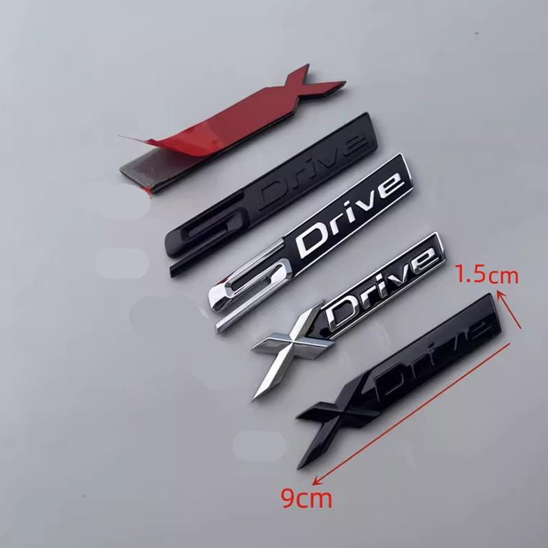 3D ABS Auto Kotflügel Seitenemblem Heckkofferraumabzeichen XDrive edrive sdrive schwarz rot Logo Aufkleber für X1 X2 X3 X4 X5 X6 X7 Autozubehör