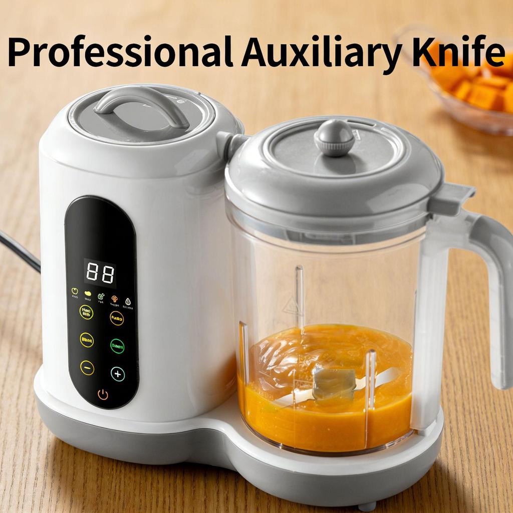 EU/UK Baby Food Processor: Automatic Steamer, Silent Blender, Multi-Functional Puree Maker