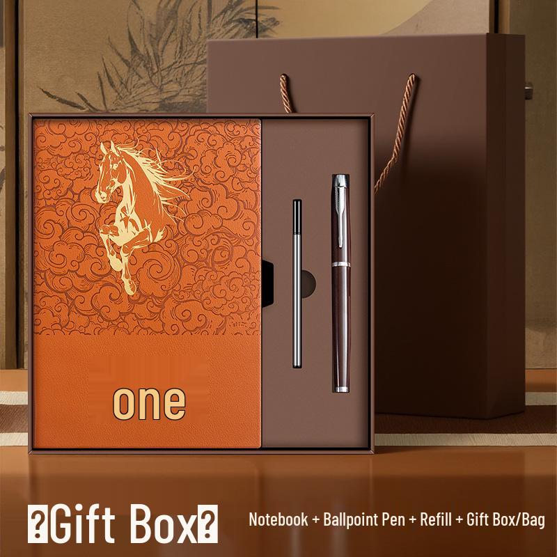 2026 Year of the Horse A5 Leather Business Journal Gift Set