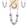 Unique Fashionable Gothic Skull Necklace With Dazzling Rhinestone Accents For Trendy Women