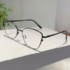 Trendy Retro Oval Metal Frame Women New Fashion Korean Style Glasses Blue Light Blocking Stylish Brand Decor Eyewear