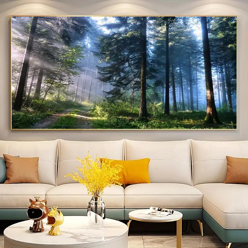 Affiche Toile Sans Cadre, Art Moderne, Paysage Forestier, Cadeau Idéal Pour Chambre à Coucher Salon Couloir, Art Mural, Décoration Murale,
