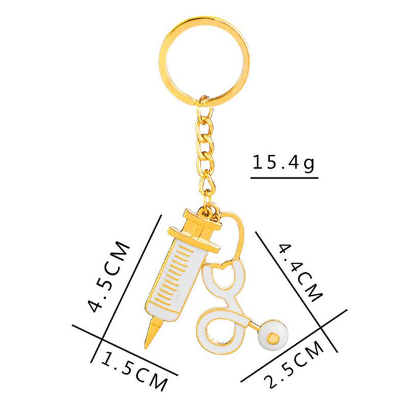 1Pcs Needle Medical Box Charm Keychain Key Ring Doctor Nurse Keyring Key Chain
