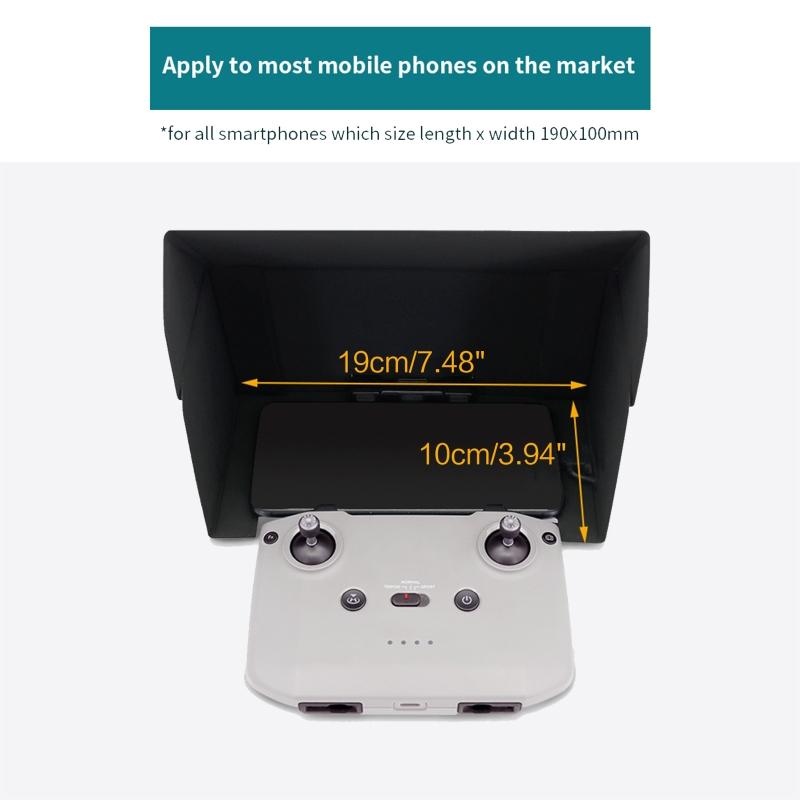 Phone Tablet for Sun Shade for Mini 3 Pro/for Mavic 3/AIR 2/2S/Mini 2/RC Drones Controller Folding Monitor Lens Hood