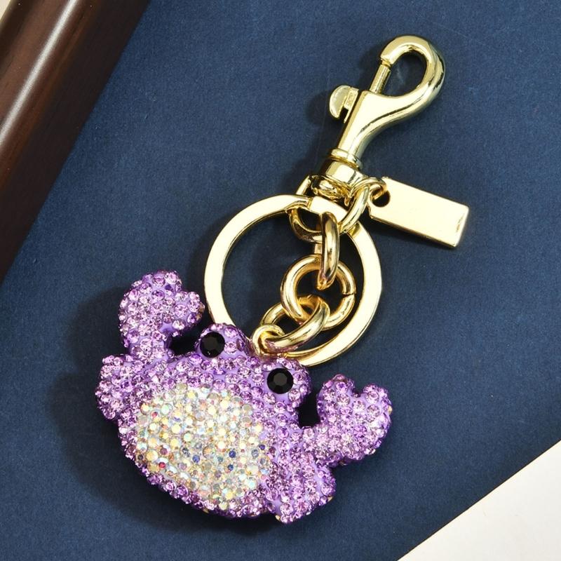 Elegant Crab Keychain With Dazzling Rhinestones Elegant Handbag Charm Sparkling Bag Charm For Bags And Keys In 3 Trendy Colors