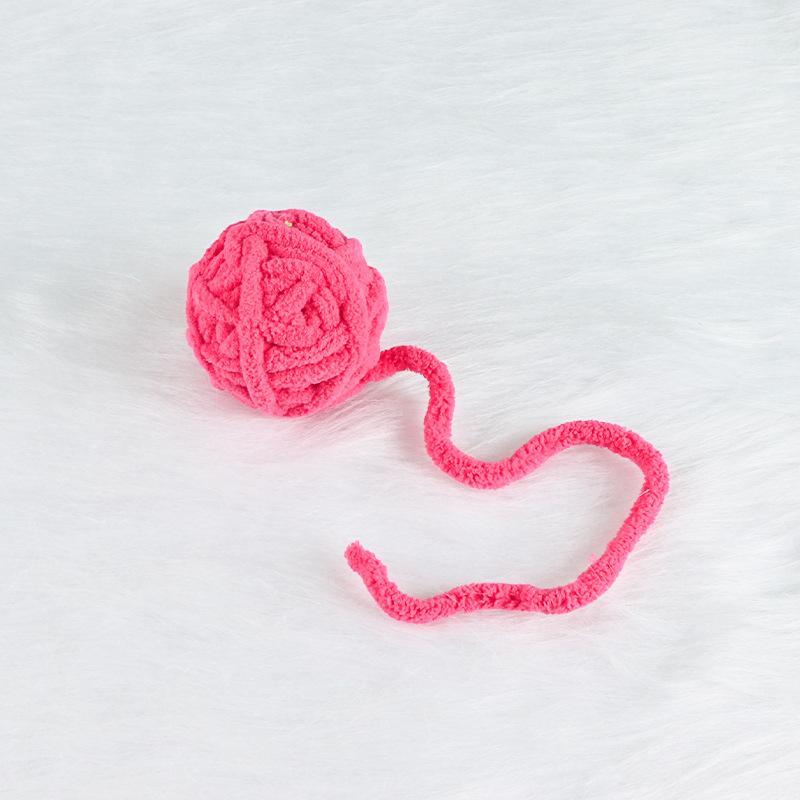 Interactive Sphynx Cat Bell Wool Ball Toy Multicolored Pet Toys for Cats Chinchilla Ragdoll Kitten Garfield mascotas Accessories