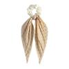 Long Style Hair Rope High Elastic Handmade Pleated Long Bowknot Ribbon Hair Tie Adjustable Hair Accessories
