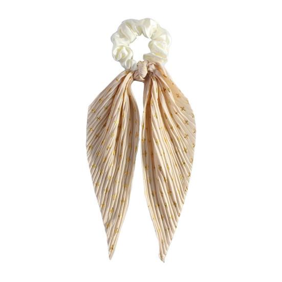 Long Style Hair Rope High Elastic Handmade Pleated Long Bowknot Ribbon Hair Tie Adjustable Hair Accessories