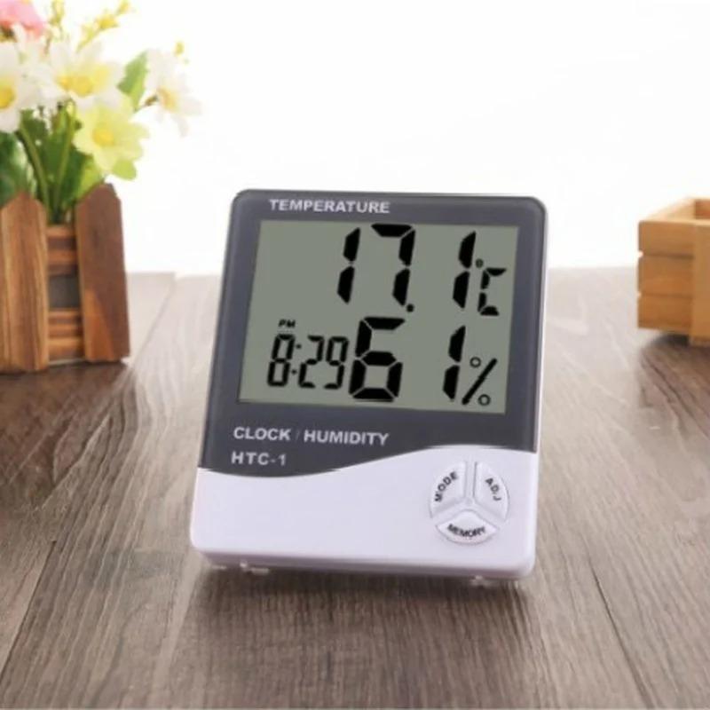 Digitální pokojový LCD teploměr Elektronický měřič teploty a vlhkosti Hygrometr Meteorologická stanice Vnitřní Budík