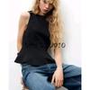 Spring New Women clothes Boat Neck Sleeveless Capri Short Skirt Hem Bowknot Decoration Top 2606777