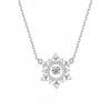 Beating Heart Zirconia Snowflake S925 Sterling Silver Necklace - Exquisite & Versatile Clavicle Chain 2025 Style