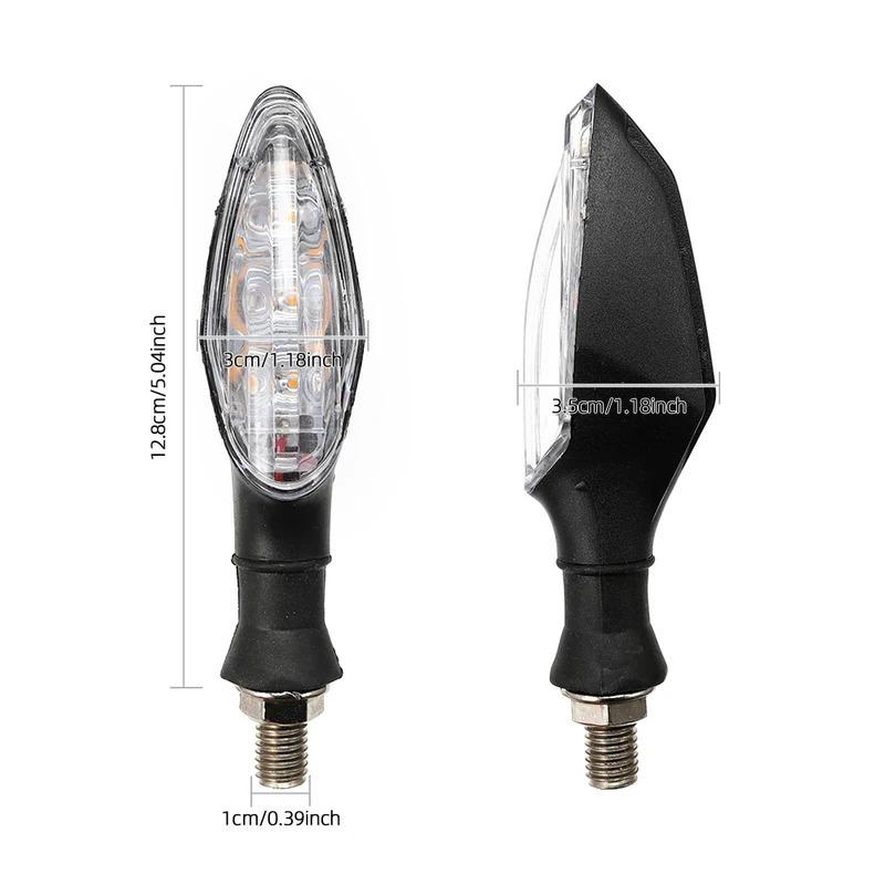 Motorcycle Turn Signal Light Amber Indicator Waterproof Rear Tail Running Lamp for Moto Scooter 12V