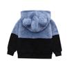 Kids' Color Block Hoodie Plush Winter Top