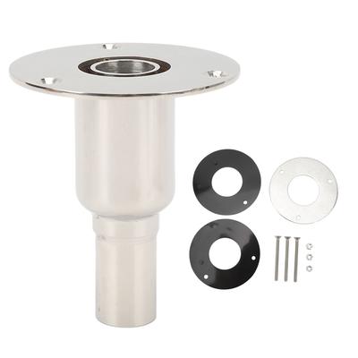 22mm Thru Hull Exhaust Skin Fitting Socket 316 Stainless Steel Tube Pipe Socket for Yachts Ship Diesel Heater Vents