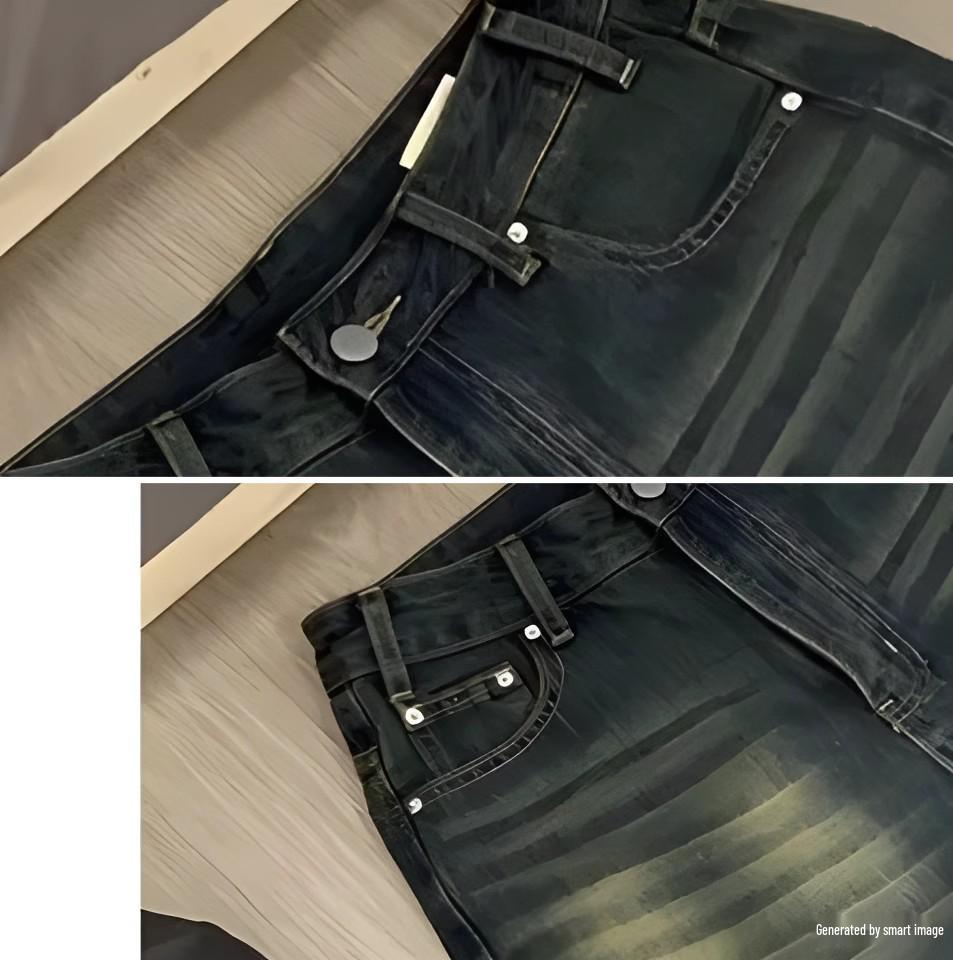 Sommer 2025 Damen High-Waist Retro Weitbeinige Jeans