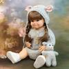 22Inch 55cm Lifelike Baby Dolls Reborn Girl Dolls with Full Vinyl Body Smiling Doll Toy for Kids for Collection