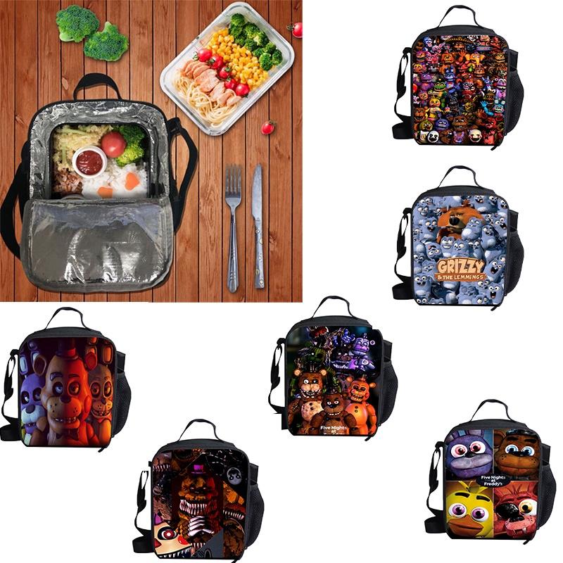 Five Nights At Freddy's School Outdoor Lunch Bag Durable Polyester Material Insulation Package