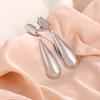 Vintage Metal Gold Silvery Color Chunky Water Drop Clip On Earrings  for Women Trendy Punk Earring Jewelry Accessories