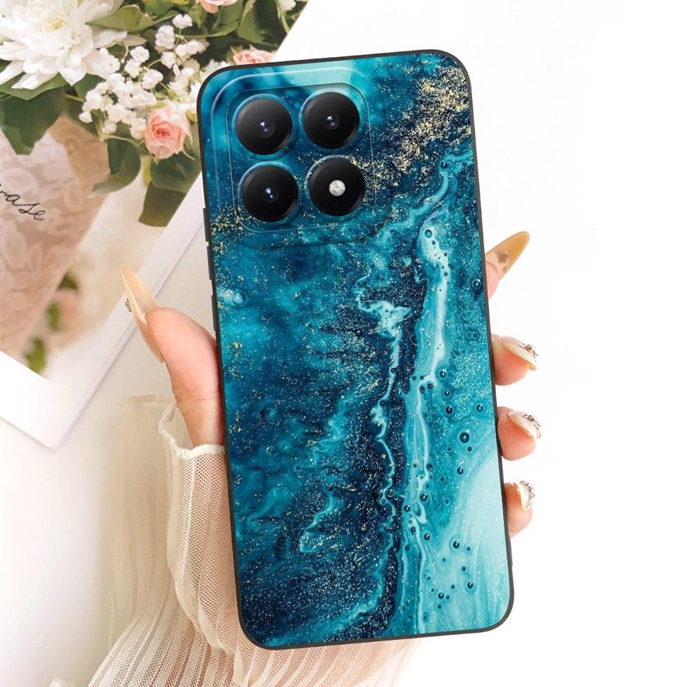 Casing For Xiaomi 15T 5G Cover Silicone Luxury Fashion Flowers Kawaii Cute Painted Shockproof Phone Case 25069PTEBG