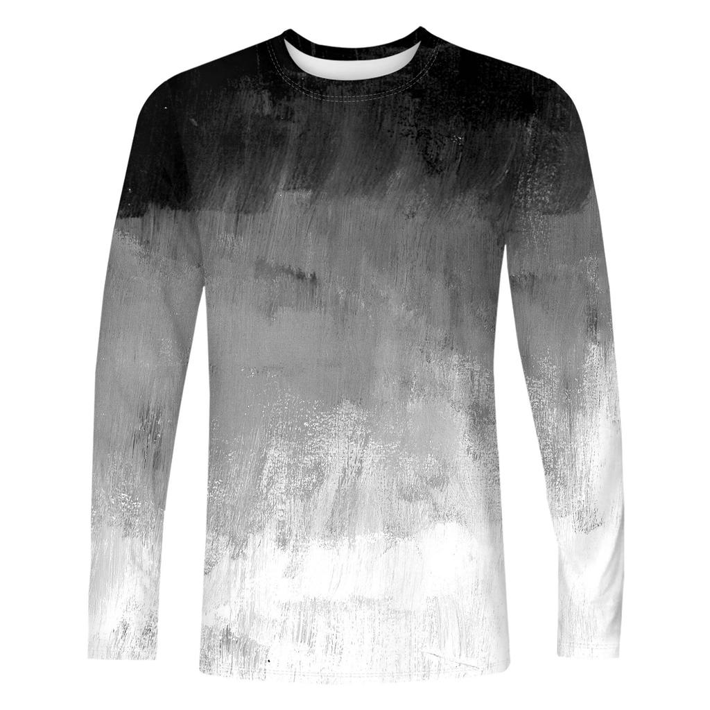 Men's T Shirt O-Neck Clothing Apparel Outdoor Long Sleeve Print Fashion Designer Vintage