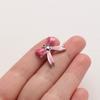 3pc Girl Pendant Hot Pink Oil Dripping Stainless Steel Plant Tree Flower Charm Pendants For Jewelry Making Supplies DIY Keychain