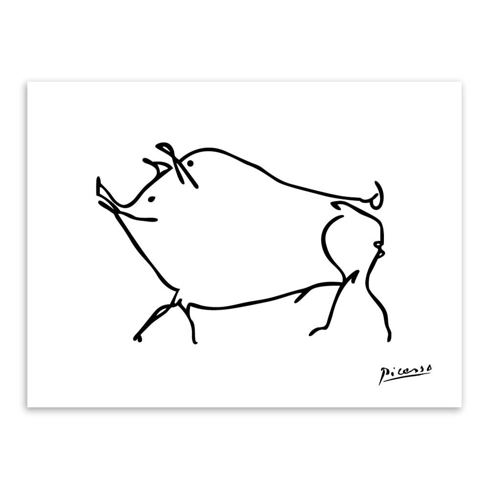 Nordic Minimalist Picasso Animals  Home Decor Nordic Canvas Painting Wall Art Figure Body Hand Posters and Print for Living Room No Frame