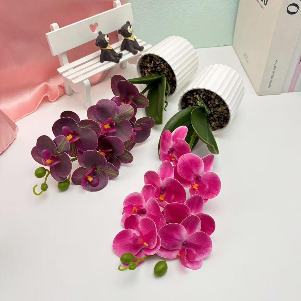 Artificialseven Butterfly Flowers Orchid Decor For Living Decoration Room