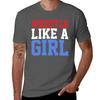 WRESTLE LIKE A GIRL T-Shirt Casual Fashion Short Sleeve Cotton T-Shirt