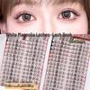 32-Row White Magnolia Eyelash Book: Natural Irregular Clustered False Eyelashes for Beginners