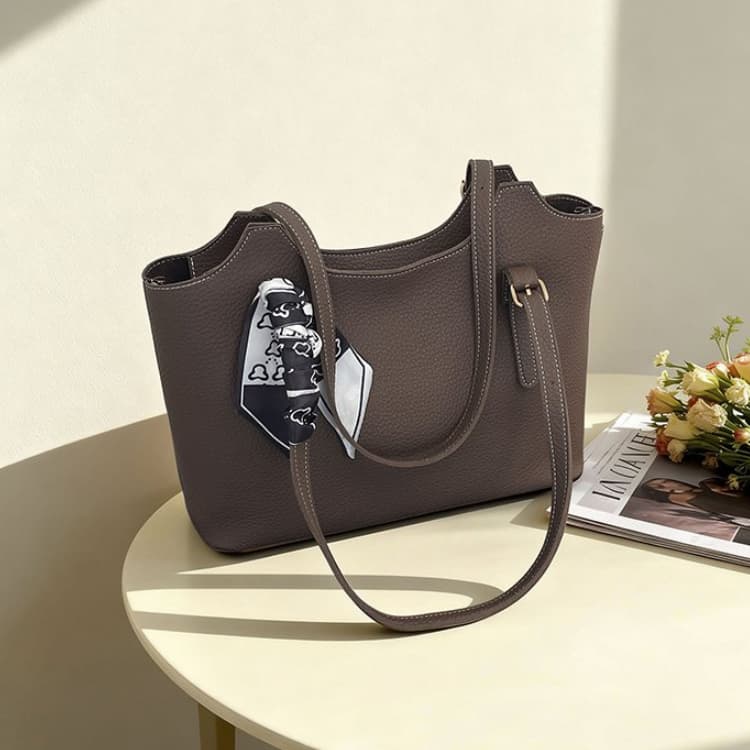 Lychee pattern silk scarf decorative tote bag women's shoulder bag