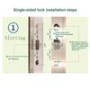 with Key Sliding Door Lock Aluminum Zinc Zinc Alloy Sliding Door Handle Replacement  Household Hardware