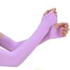 Unisex Summer UV Protection Ice Silk Arm Sleeves - Cool, Thin, Extended Length for Driving