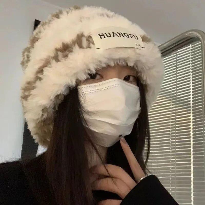 Winter Warm Knitted Hat Thickened Windproof Ear Protection Fashion Striped Slouchy Hat Thermal Pullover Hiking Ski Baggy Cap хаки