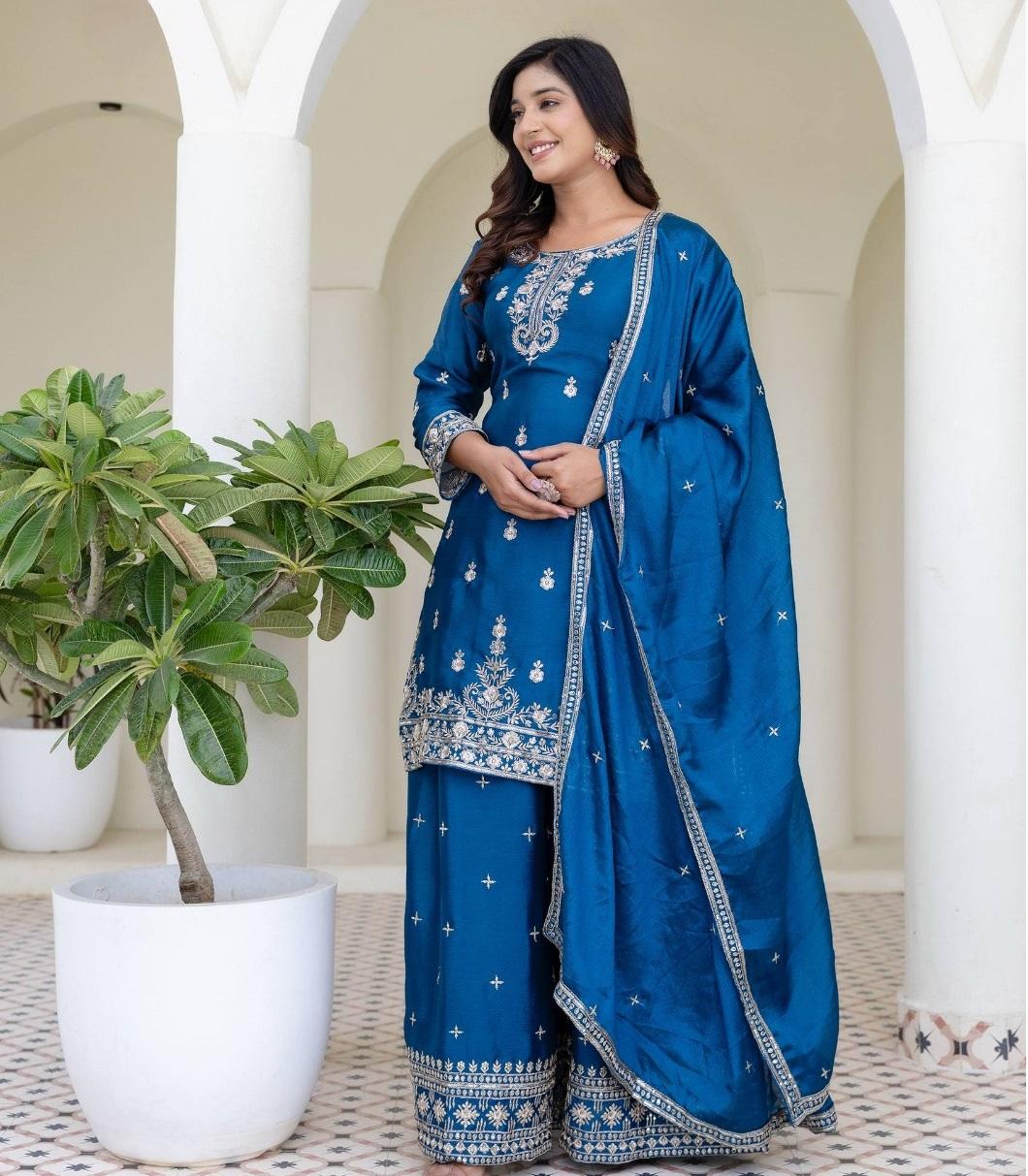 Women Party Wear Chinon Salwar Suit