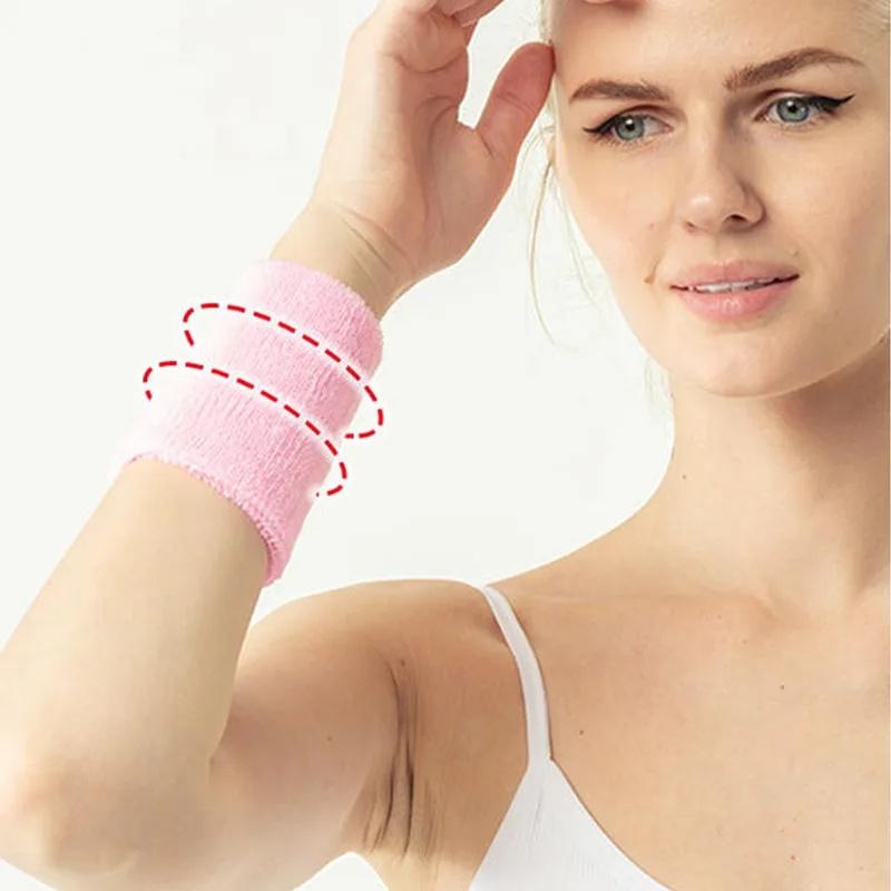 Farbe Weiche Atmungsaktive Handtuch Schweißarmbänder Schweißabsorbierender Sport Handgelenksschutz für Gehen Training
