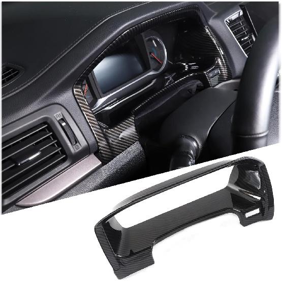 Dashboard Meter Panel Frame Trim for Honda Pilot 2016-2022/ Passport 2019-2023, ABS Material Center Console Dashboard Decor Cover Accessories (Carbon Carbon Fiber Pattern