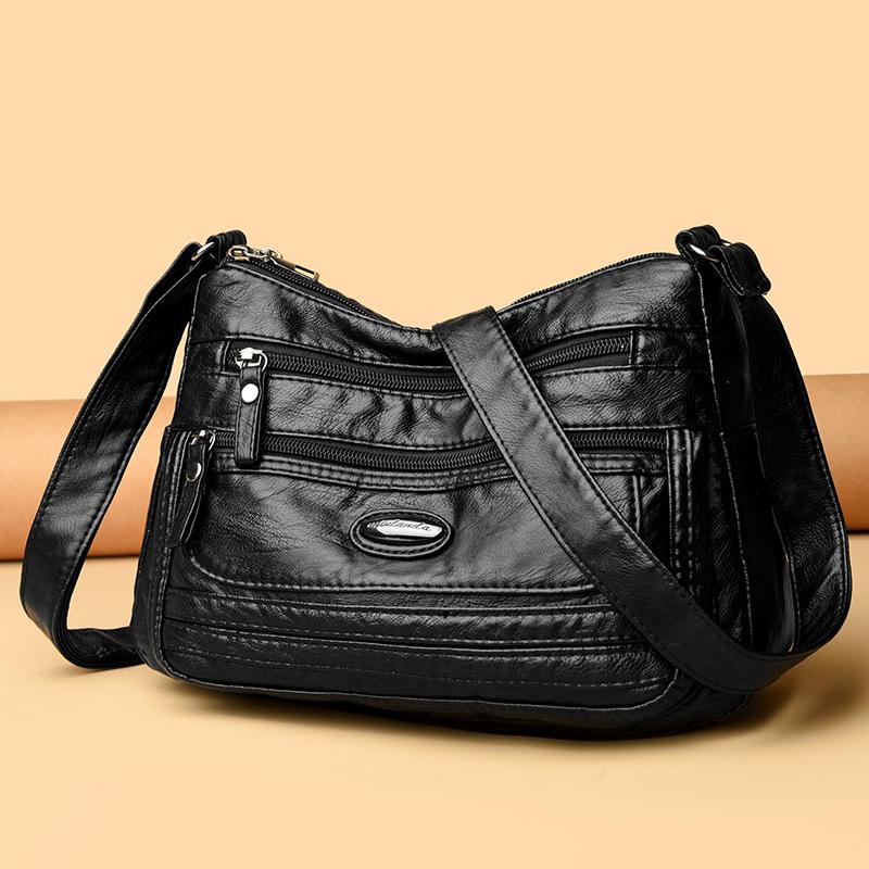 Large Capacity Shoulder Bag Women's Crossbody Bag Soft Leather Mother Bag