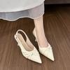 High heel front bag back sandals women's versatile dinner party style skirt women's high heels sandals 2025 summer women's fashion shoes