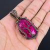 Ruby Pendant Gemstone Jewelry, 999 Copper Wire Wrapped Handmade Pendant, Latest Design Jewelry