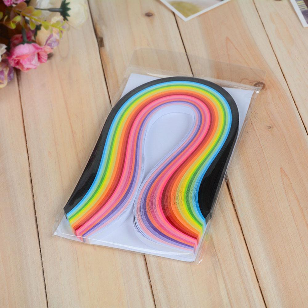 500 Stück 50 Farben Haus DIY Paper Quilling Papier Dekor Stressabbau Geschenk Bastelwerkzeuge