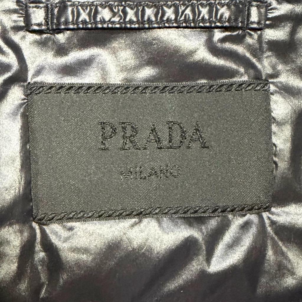 PRADA Triangle logo Down Jacket Black Men's Size XL (50) Model 50SGA506